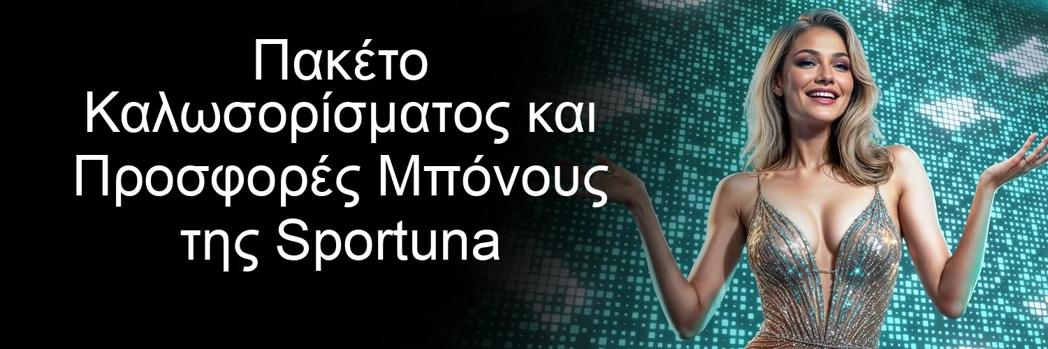 Πακέτο Καλωσορίσματος και Προσφορές Μπόνους της Sportuna Πακέτο Καλωσορίσματος και Προσφορές Μπόνους της Sportuna